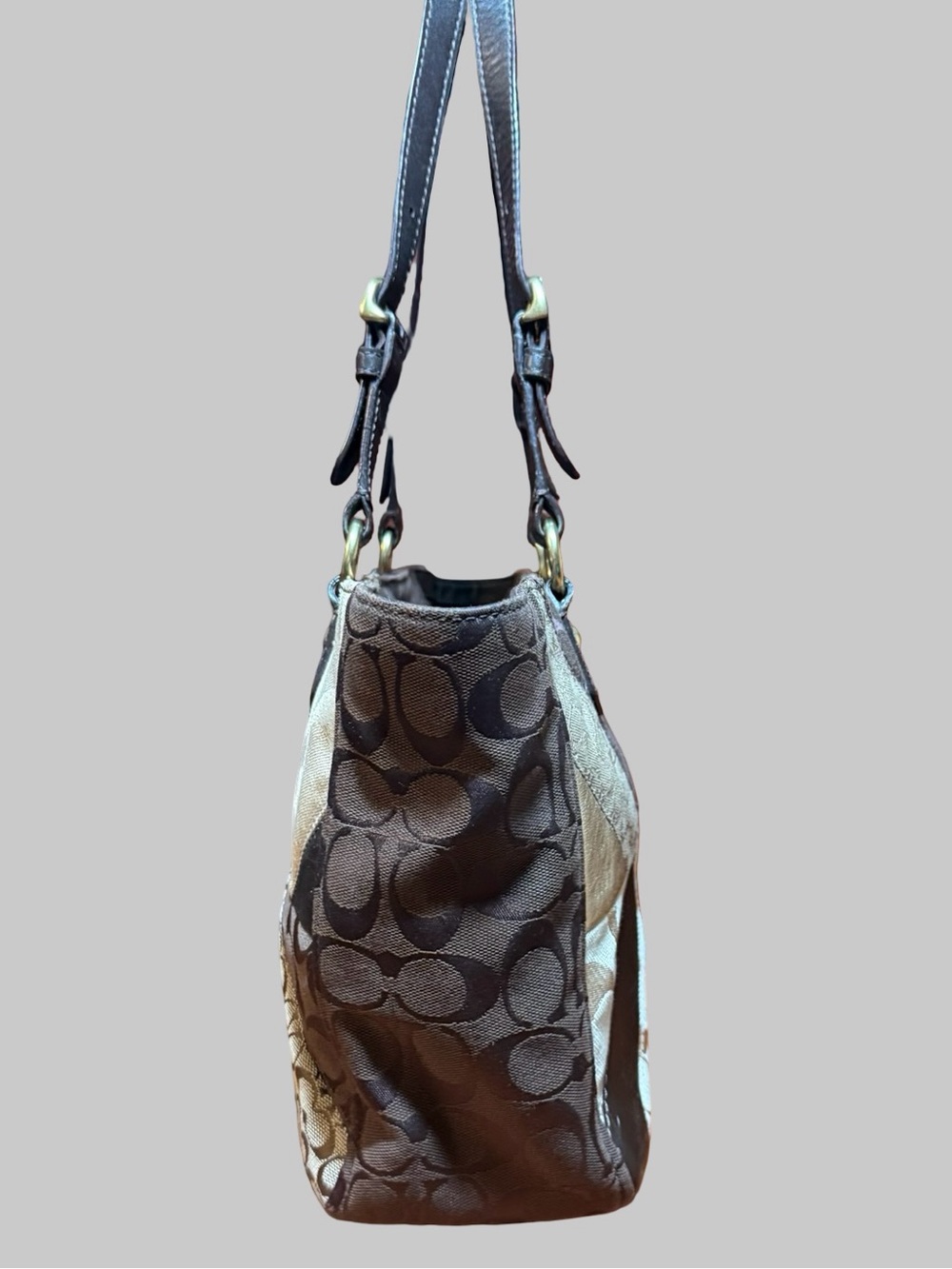 CoachY2K Chevron Patchwork Gallery Tote Handbag F17614 - Picture 2 of 8